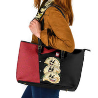 Poland Pierogi Leather Tote Bag Polish National Dumplings