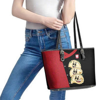 Poland Pierogi Leather Tote Bag Polish National Dumplings