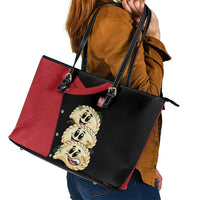 Poland Pierogi Leather Tote Bag Polish National Dumplings