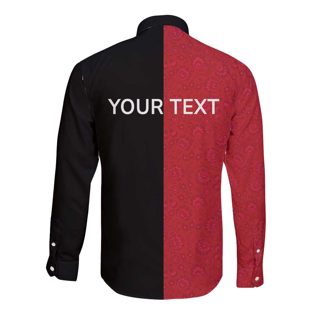 Personalized Poland Pierogi Long Sleeve Button Shirt Polish National Dumplings