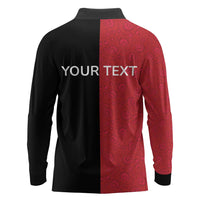 Personalized Poland Pierogi Long Sleeve Polo Shirt Polish National Dumplings