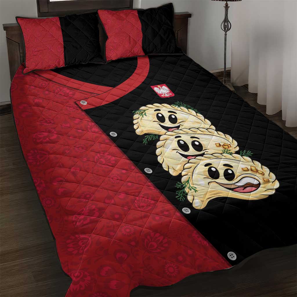Poland Pierogi Quilt Bed Set Polish National Dumplings