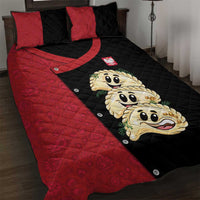 Poland Pierogi Quilt Bed Set Polish National Dumplings