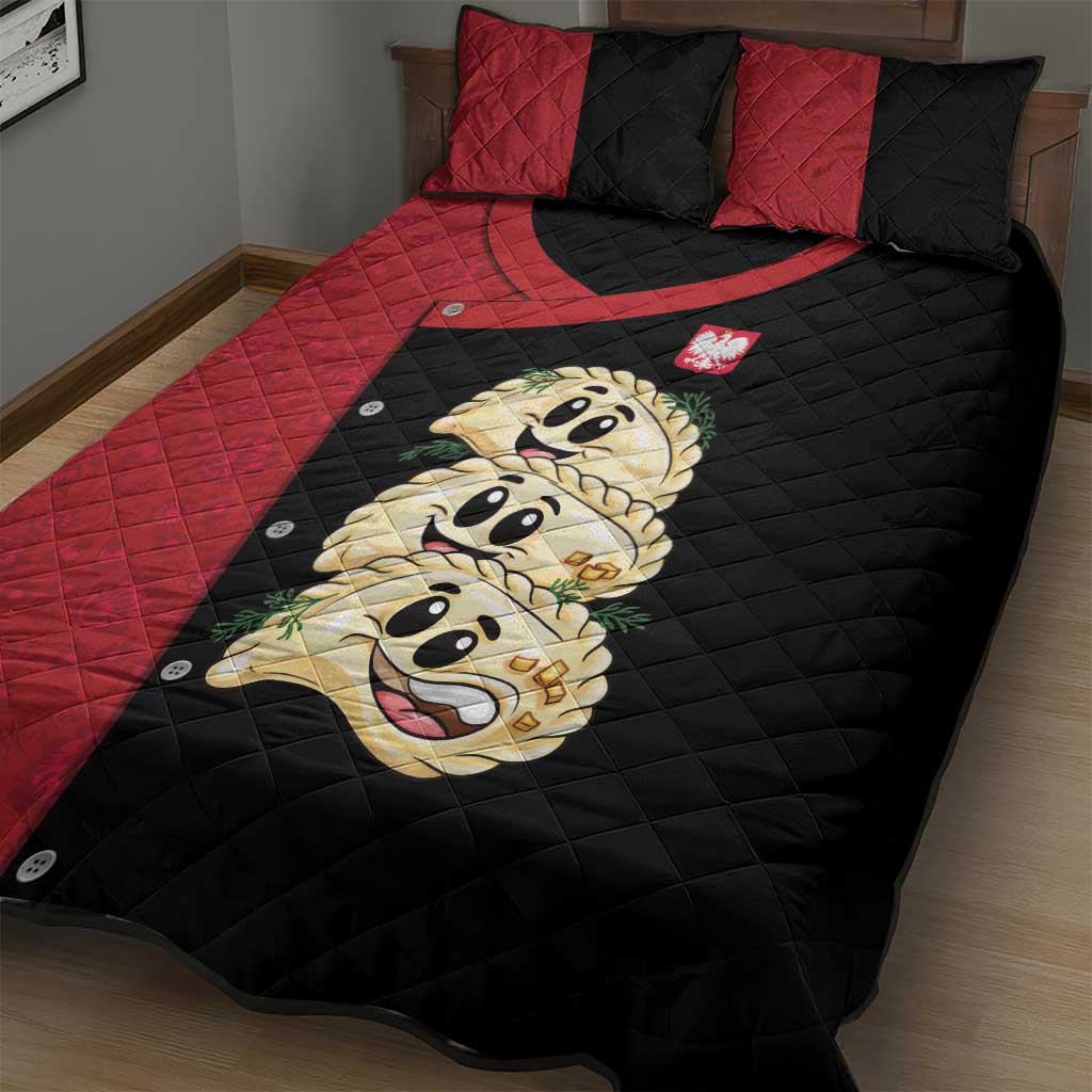Poland Pierogi Quilt Bed Set Polish National Dumplings
