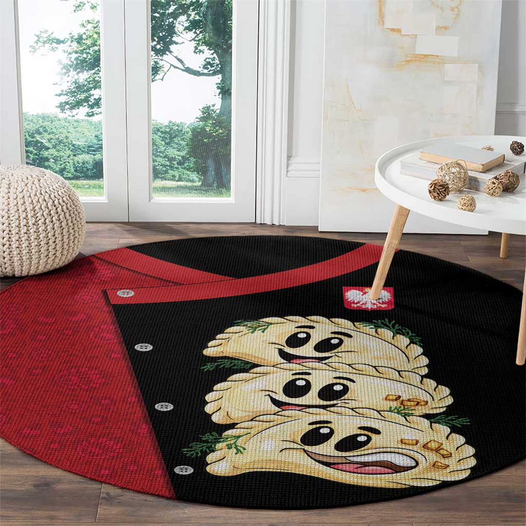 Poland Pierogi Round Carpet Polish National Dumplings