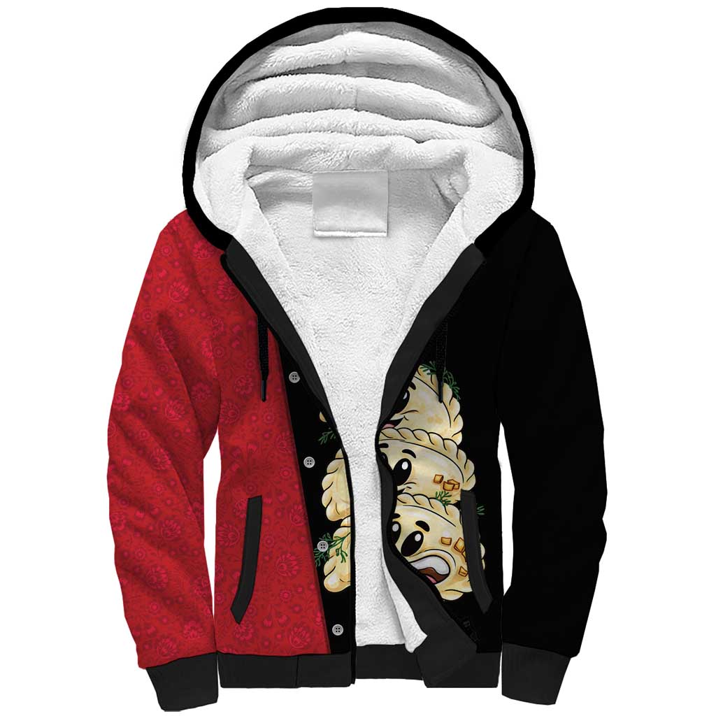 Personalized Poland Pierogi Sherpa Hoodie Polish National Dumplings