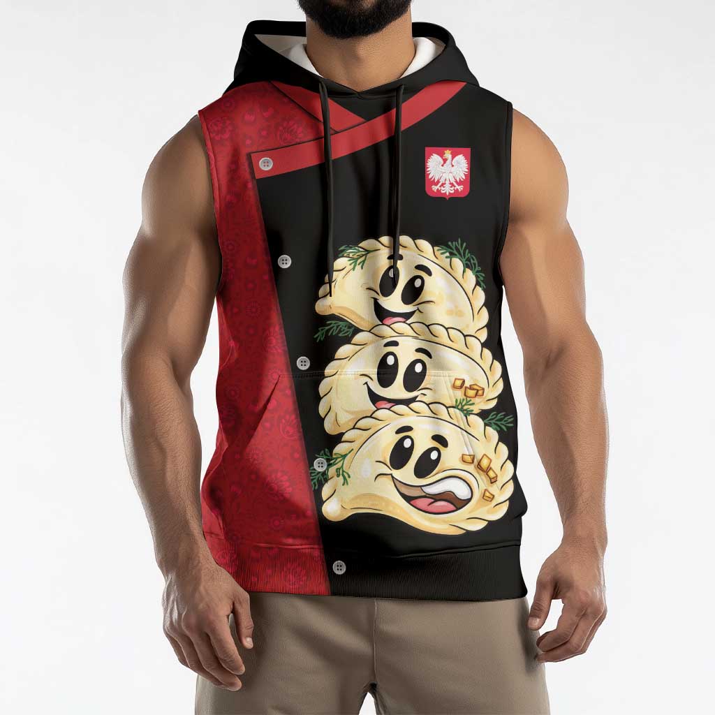 Personalized Poland Pierogi Sleeveless Hoodie Polish National Dumplings