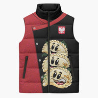 Personalized Poland Pierogi Sleeveless Puffer Jacket Polish National Dumplings