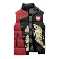 Personalized Poland Pierogi Sleeveless Puffer Jacket Polish National Dumplings