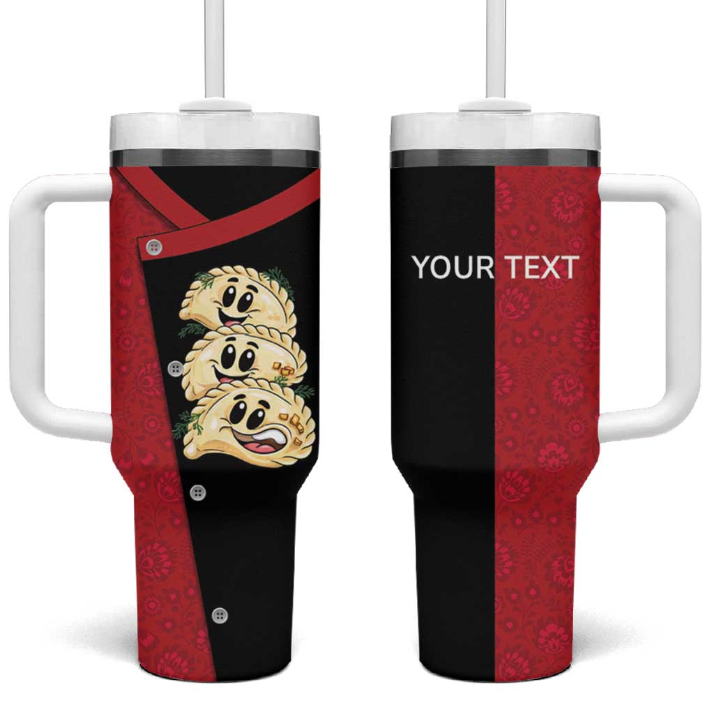 Personalized Poland Pierogi Tumbler With Handle Polish National Dumplings