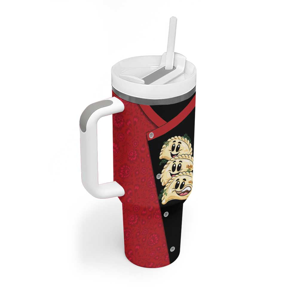 Personalized Poland Pierogi Tumbler With Handle Polish National Dumplings