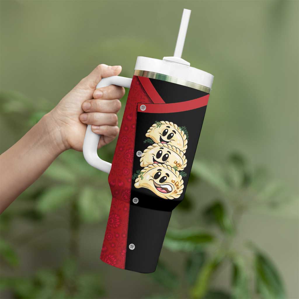 Personalized Poland Pierogi Tumbler With Handle Polish National Dumplings