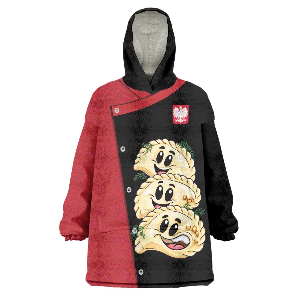 Personalized Poland Pierogi Wearable Blanket Hoodie Polish National Dumplings
