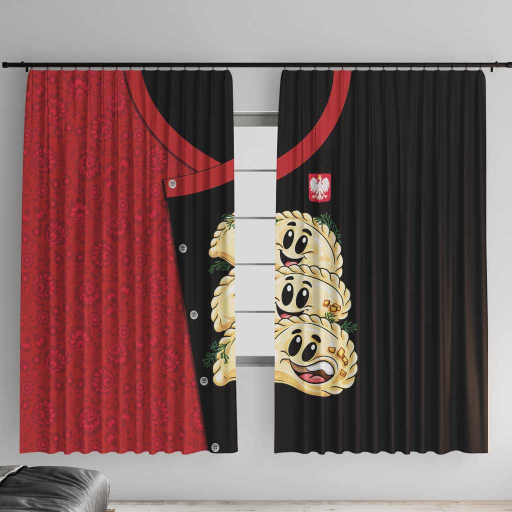 Poland Pierogi Window Curtain Polish National Dumplings