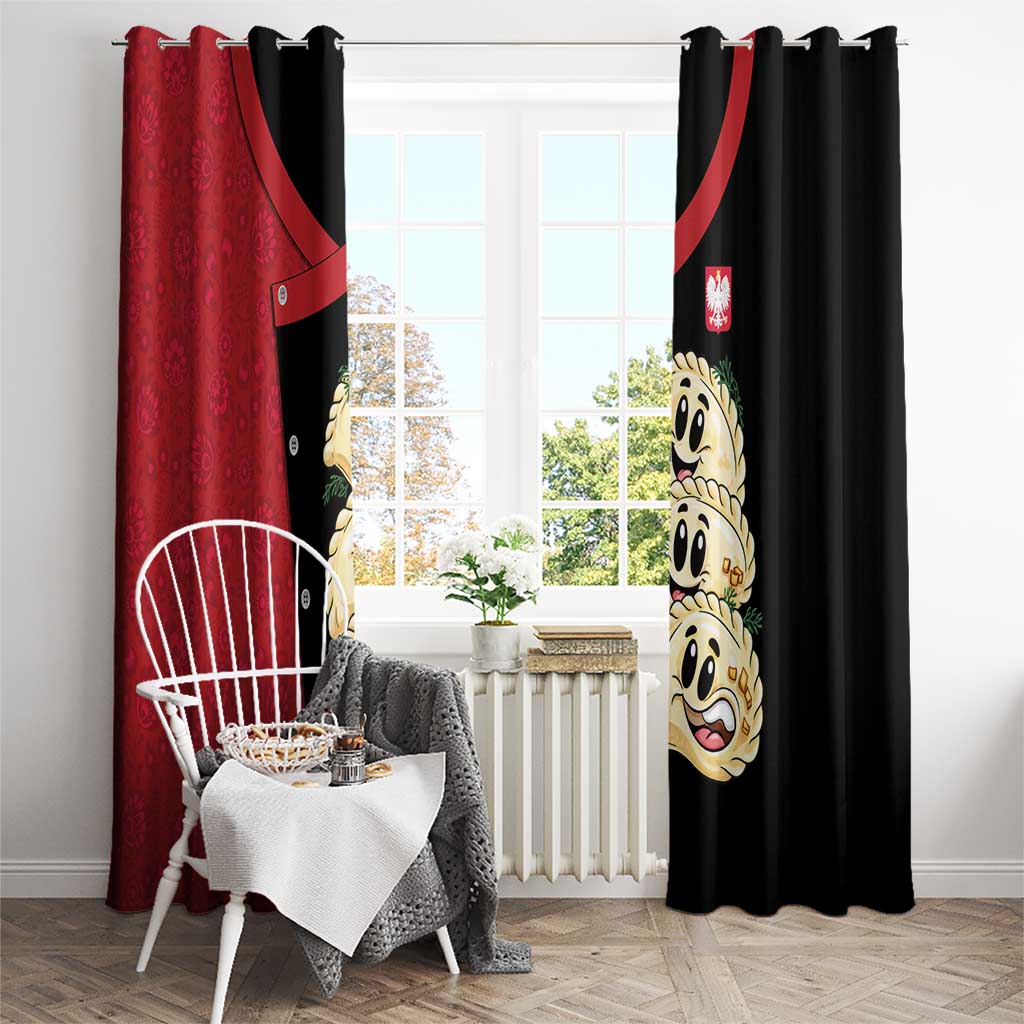 Poland Pierogi Window Curtain Polish National Dumplings
