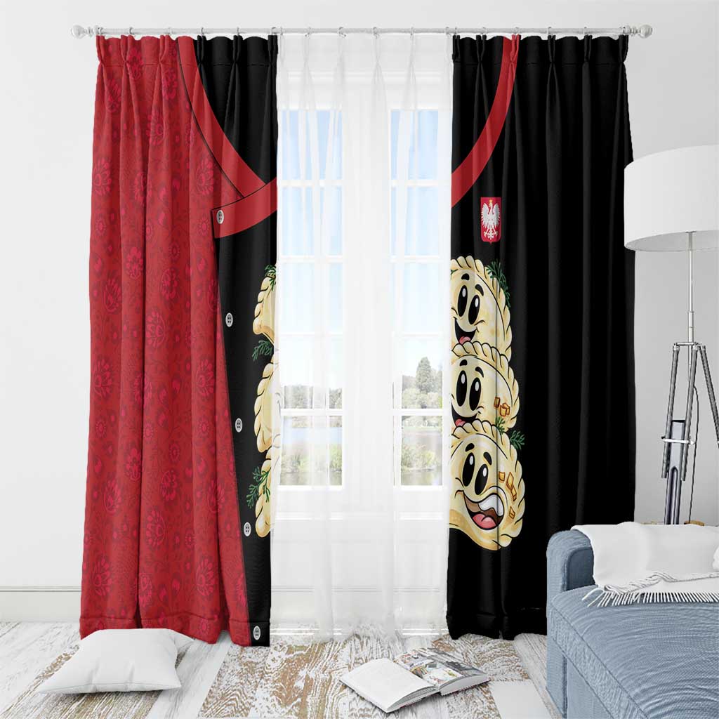 Poland Pierogi Window Curtain Polish National Dumplings