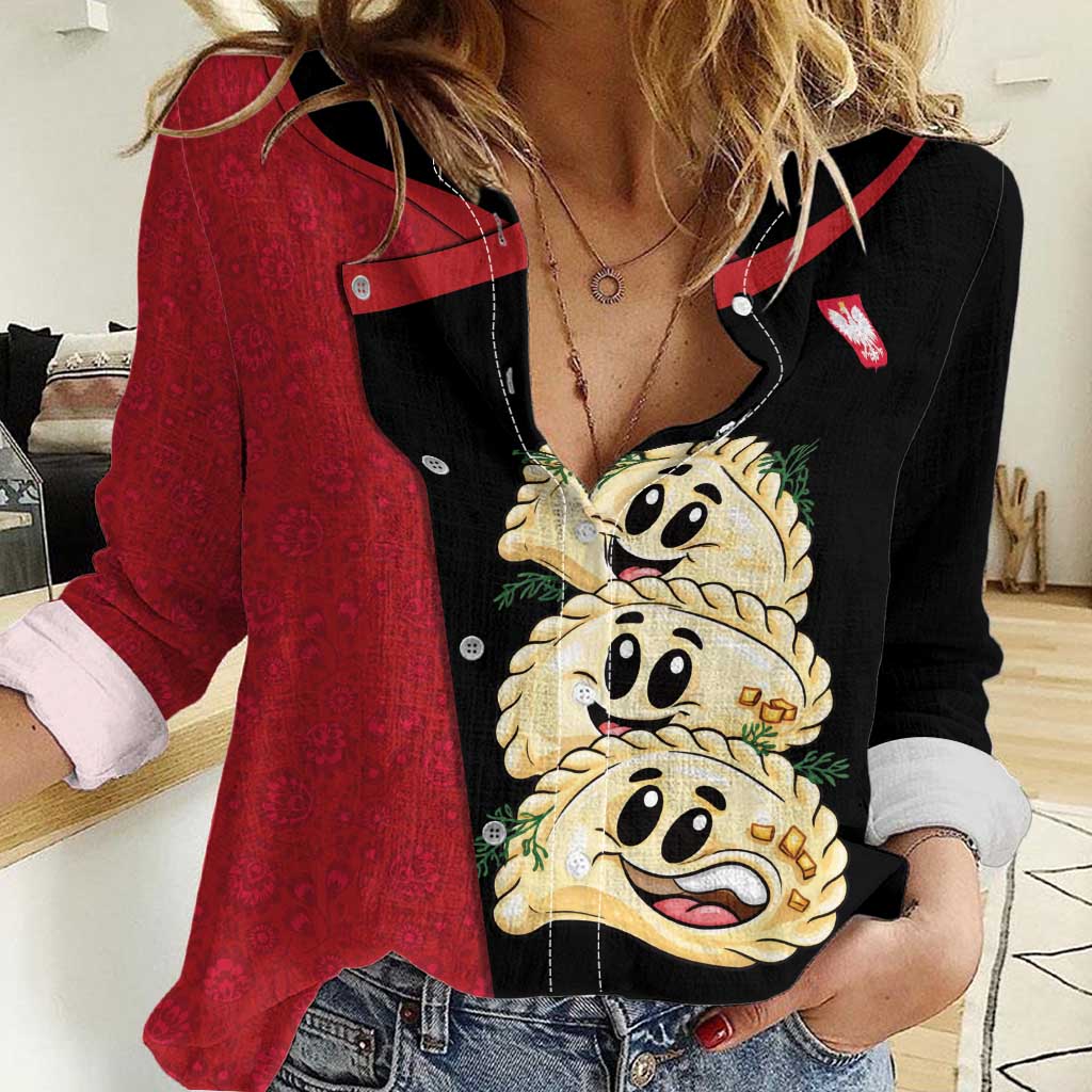 Personalized Poland Pierogi Women Casual Shirt Polish National Dumplings
