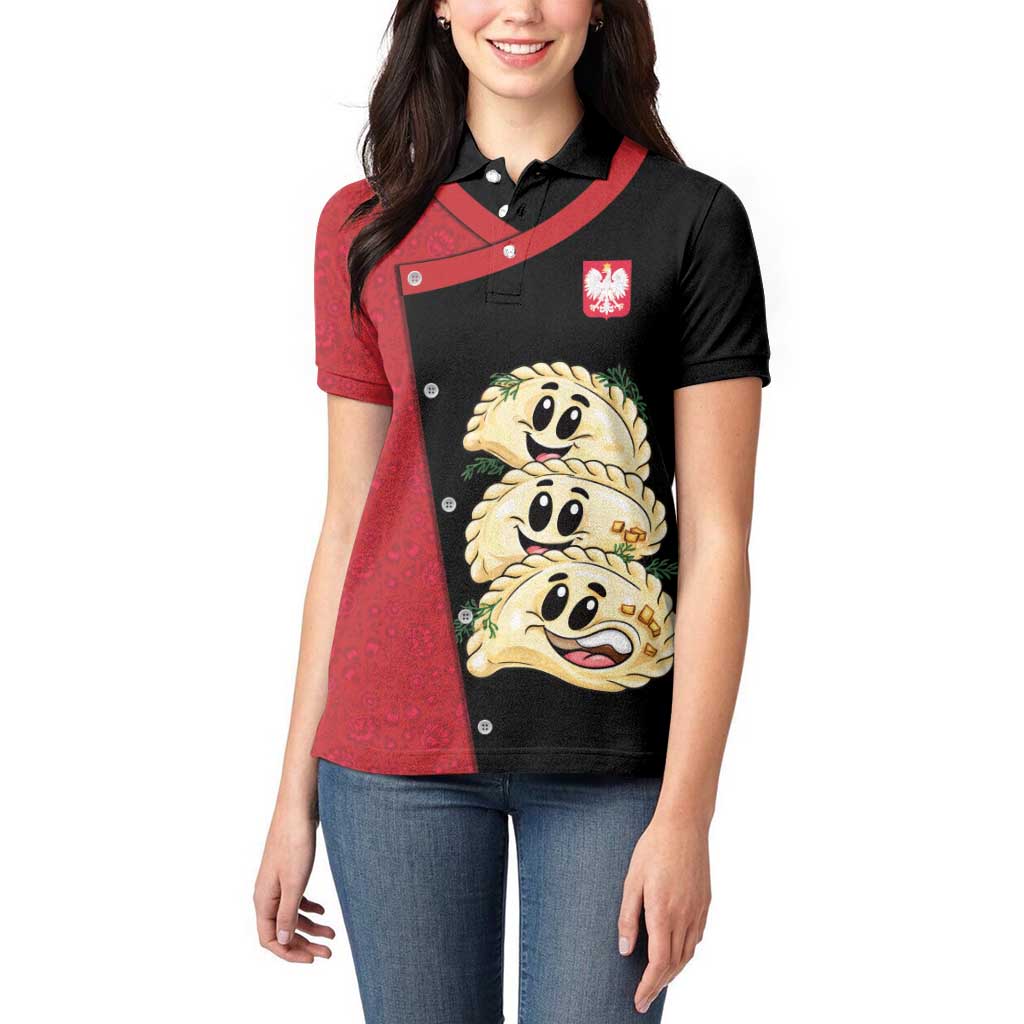 Personalized Poland Pierogi Women Polo Shirt Polish National Dumplings