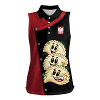 Personalized Poland Pierogi Women Sleeveless Polo Shirt Polish National Dumplings