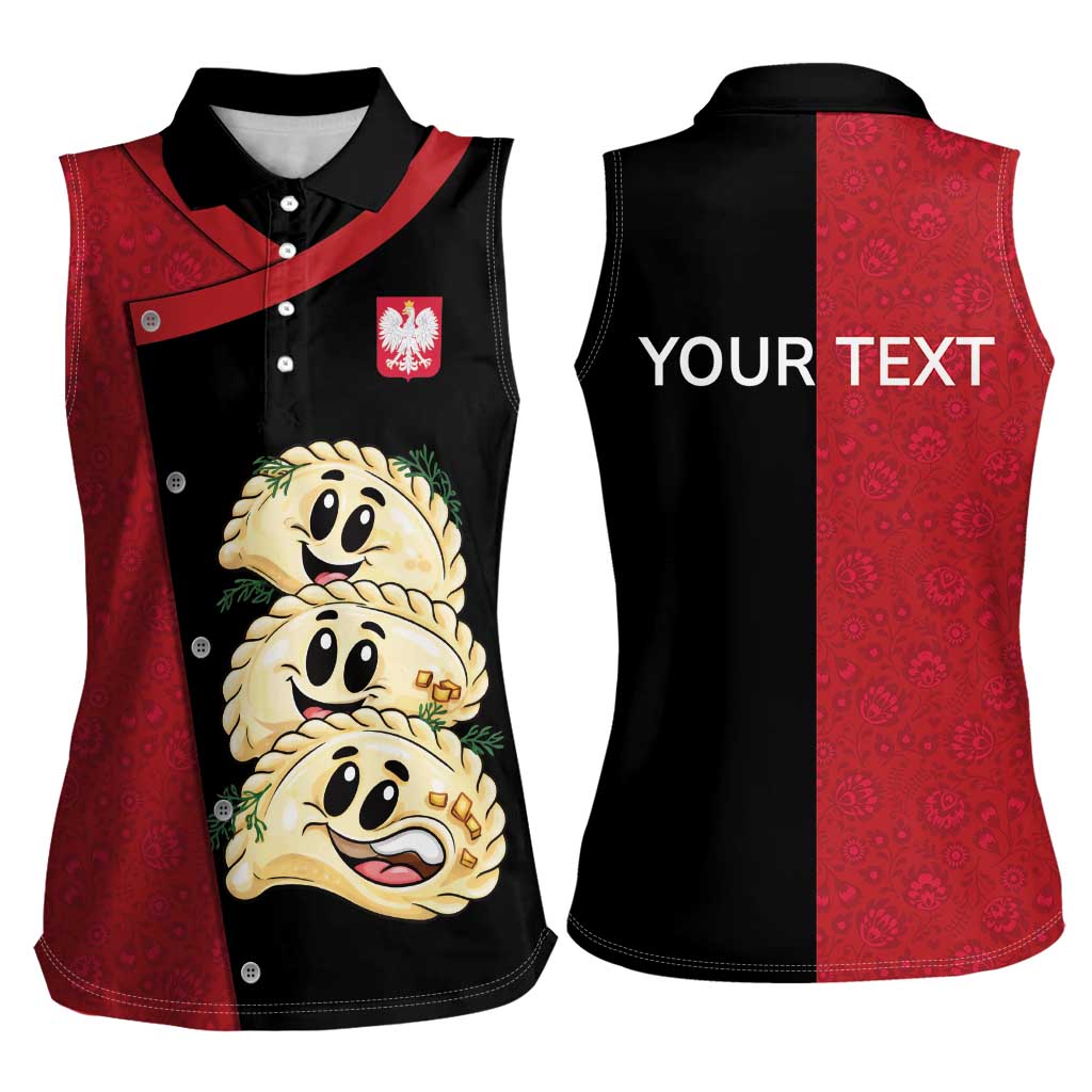 Personalized Poland Pierogi Women Sleeveless Polo Shirt Polish National Dumplings