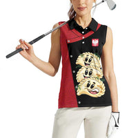Personalized Poland Pierogi Women Sleeveless Polo Shirt Polish National Dumplings