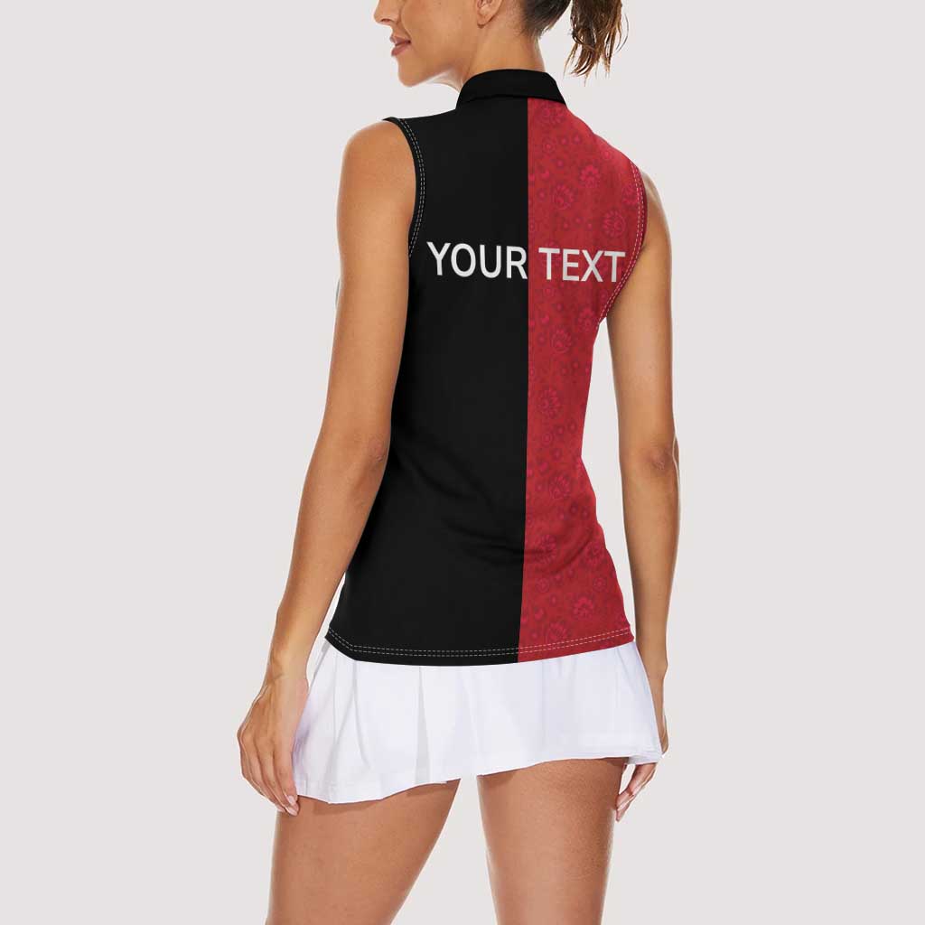 Personalized Poland Pierogi Women Sleeveless Polo Shirt Polish National Dumplings