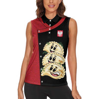 Personalized Poland Pierogi Women Sleeveless Polo Shirt Polish National Dumplings