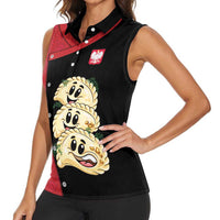Personalized Poland Pierogi Women Sleeveless Polo Shirt Polish National Dumplings