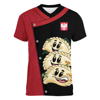 Personalized Poland Pierogi Women V-Neck T-Shirt Polish National Dumplings