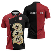 Personalized Poland Pierogi Zipper Polo Shirt Polish National Dumplings