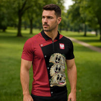 Personalized Poland Pierogi Zipper Polo Shirt Polish National Dumplings
