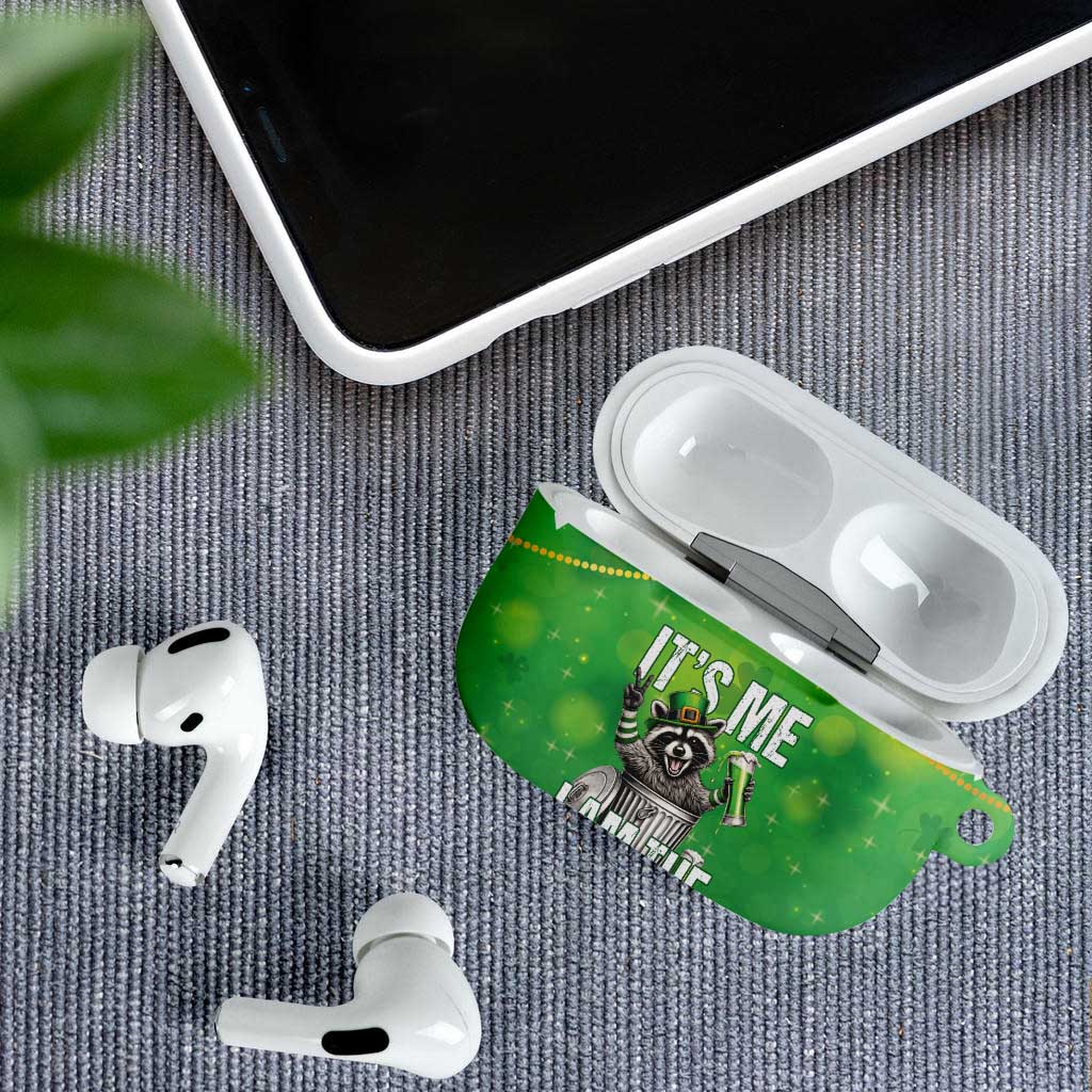 Funny Raccoon St Patrick's Day AirPods Case It's Me I Am the Shenanigans