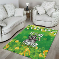 Funny Raccoon St Patrick's Day Area Rug It's Me I Am the Shenanigans