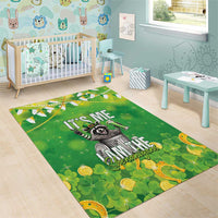 Funny Raccoon St Patrick's Day Area Rug It's Me I Am the Shenanigans