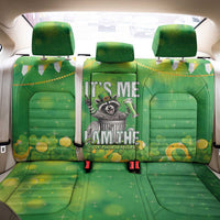 Funny Raccoon St Patrick's Day Back Car Seat Cover It's Me I Am the Shenanigans
