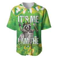 Funny Raccoon St Patrick's Day Baseball Jersey It's Me I Am the Shenanigans