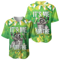 Funny Raccoon St Patrick's Day Baseball Jersey It's Me I Am the Shenanigans