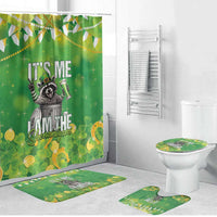 Funny Raccoon St Patrick's Day Bathroom Set It's Me I Am the Shenanigans