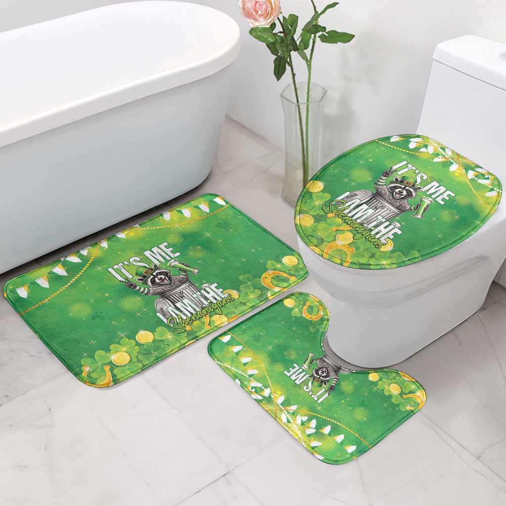 Funny Raccoon St Patrick's Day Bathroom Set It's Me I Am the Shenanigans