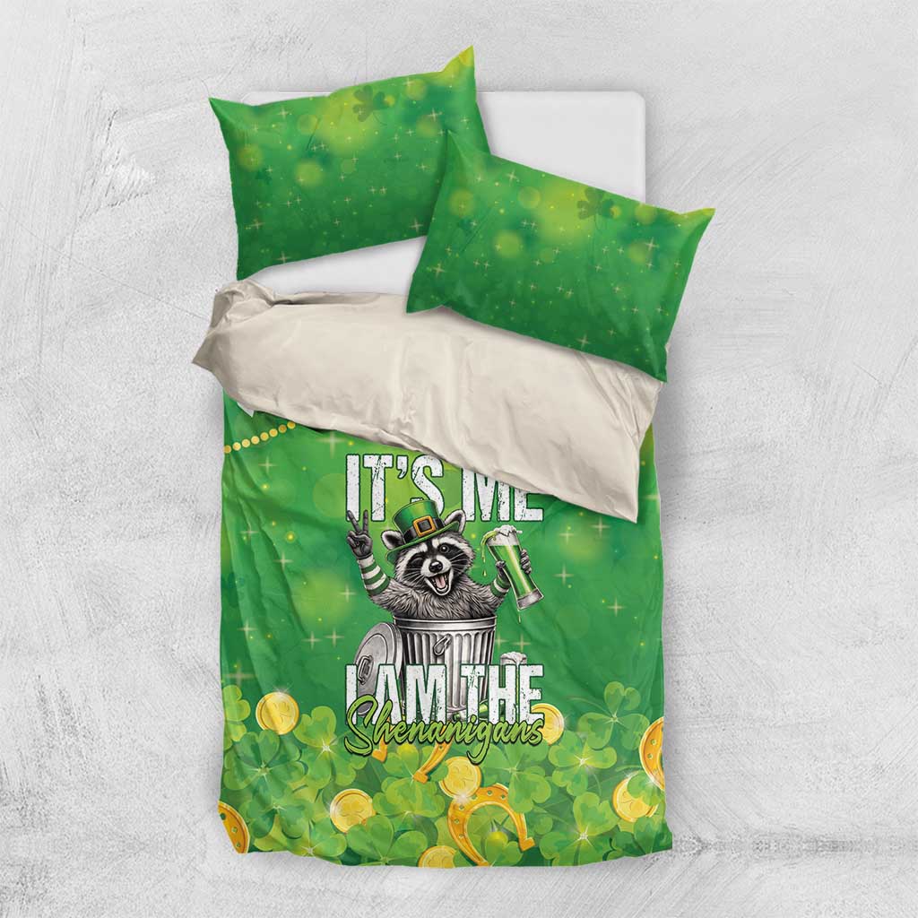 Funny Raccoon St Patrick's Day Bedding Set It's Me I Am the Shenanigans