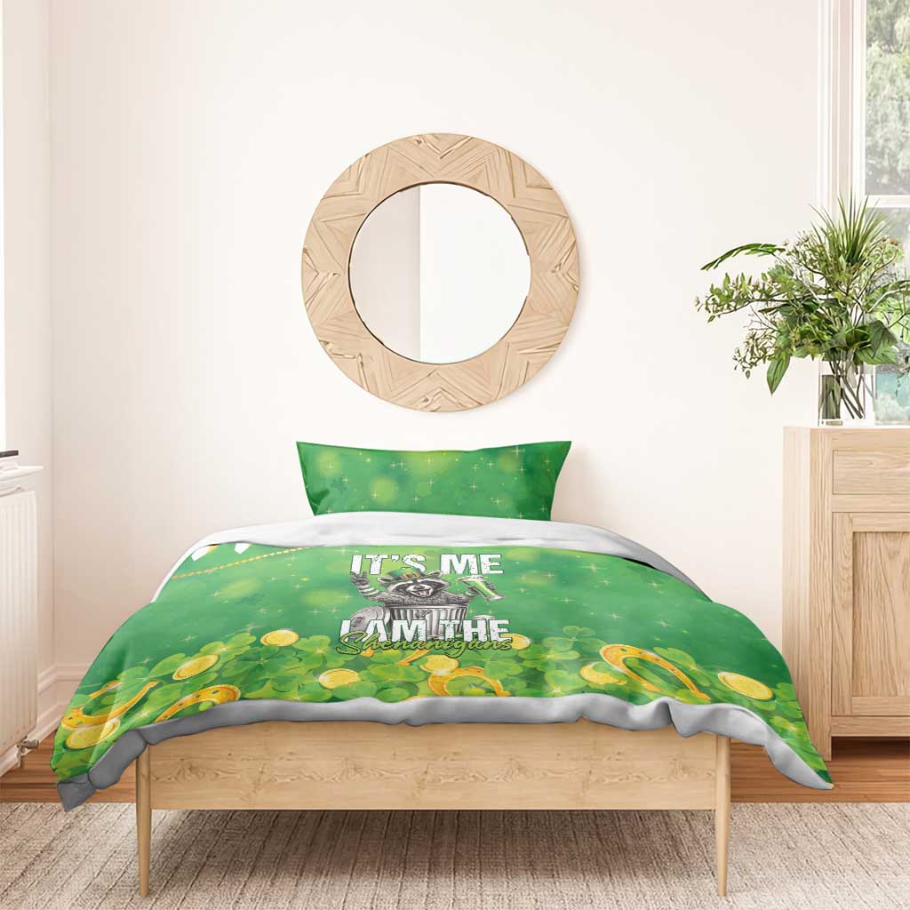 Funny Raccoon St Patrick's Day Bedding Set It's Me I Am the Shenanigans