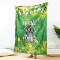 Funny Raccoon St Patrick's Day Blanket It's Me I Am the Shenanigans