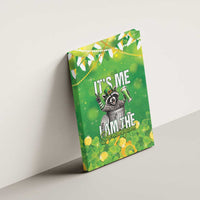 Funny Raccoon St Patrick's Day Canvas Wall Art It's Me I Am the Shenanigans