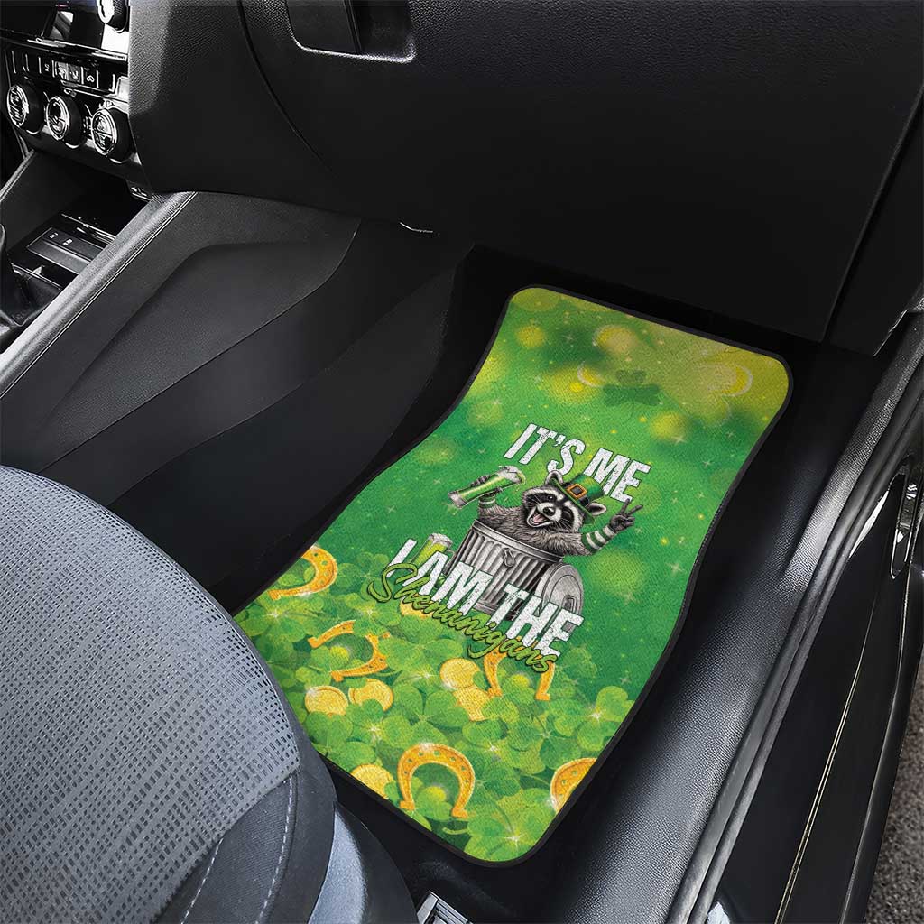 Funny Raccoon St Patrick's Day Car Mats It's Me I Am the Shenanigans