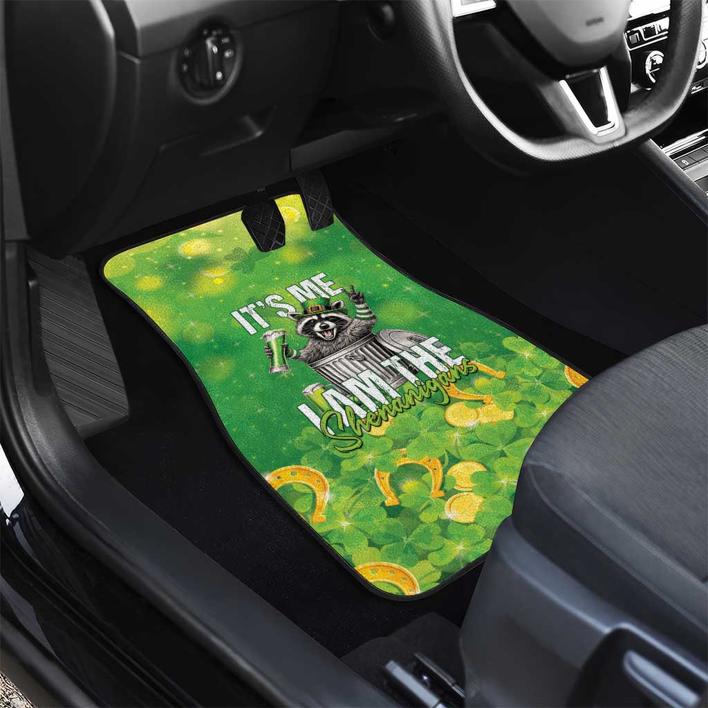 Funny Raccoon St Patrick's Day Car Mats It's Me I Am the Shenanigans