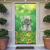 Funny Raccoon St Patrick's Day Door Cover It's Me I Am the Shenanigans