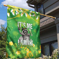 Funny Raccoon St Patrick's Day Garden Flag It's Me I Am the Shenanigans