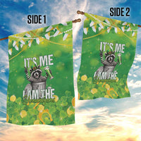 Funny Raccoon St Patrick's Day Garden Flag It's Me I Am the Shenanigans