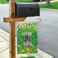 Funny Raccoon St Patrick's Day Garden Flag It's Me I Am the Shenanigans