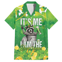 Funny Raccoon St Patrick's Day Hawaiian Shirt It's Me I Am the Shenanigans